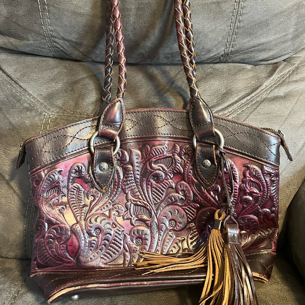 Patricia Nash Multicolor Embossed Shoulder Bag
